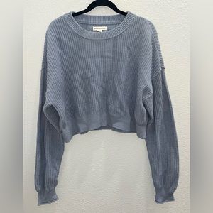 Blue cropped sweater